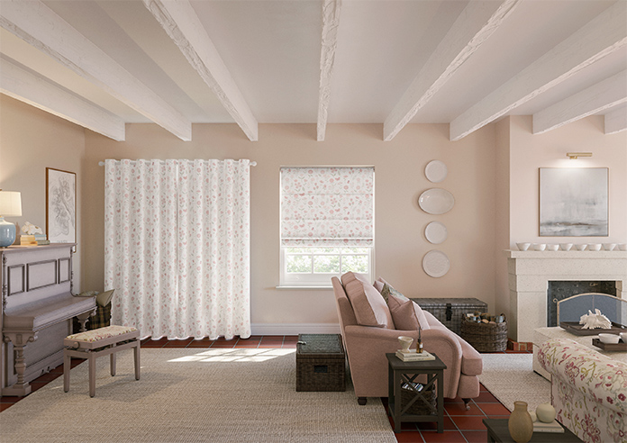 Floral Whimsy, Blush - Made to Measure Curtains - Image 15